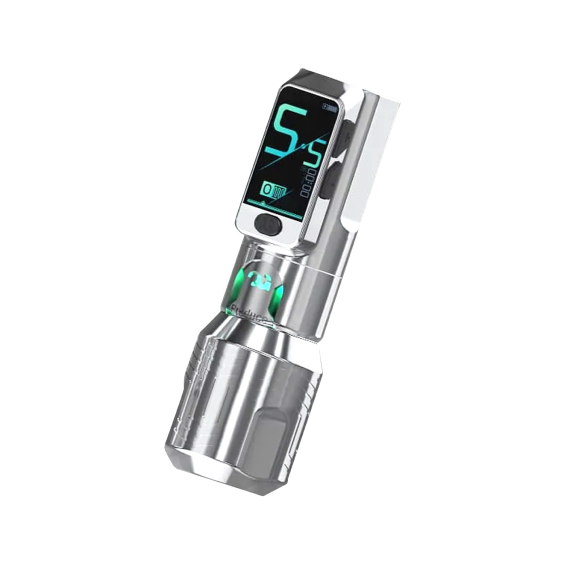 OG FURY II Wireless Tattoo Pen - Plateado - Longitud de Carrera 4.2mm