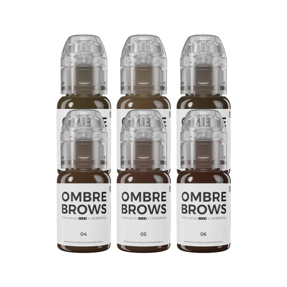 Pigmento Para PMU Perma Blend Luxe - Paulina Osinkowska Ombre Brows Set - 6x 15 ml