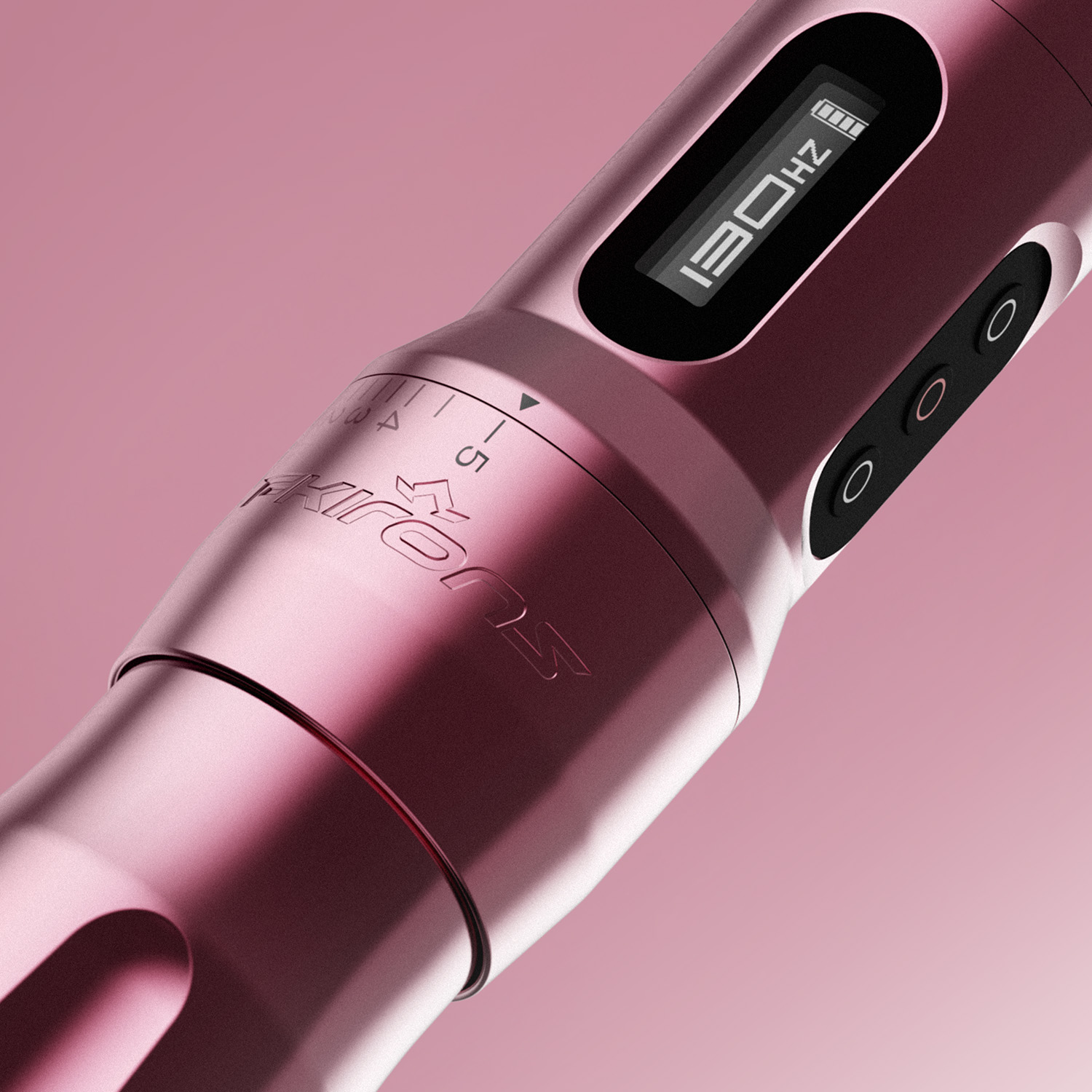 Una máquina de tatuaje FK Irons rosa