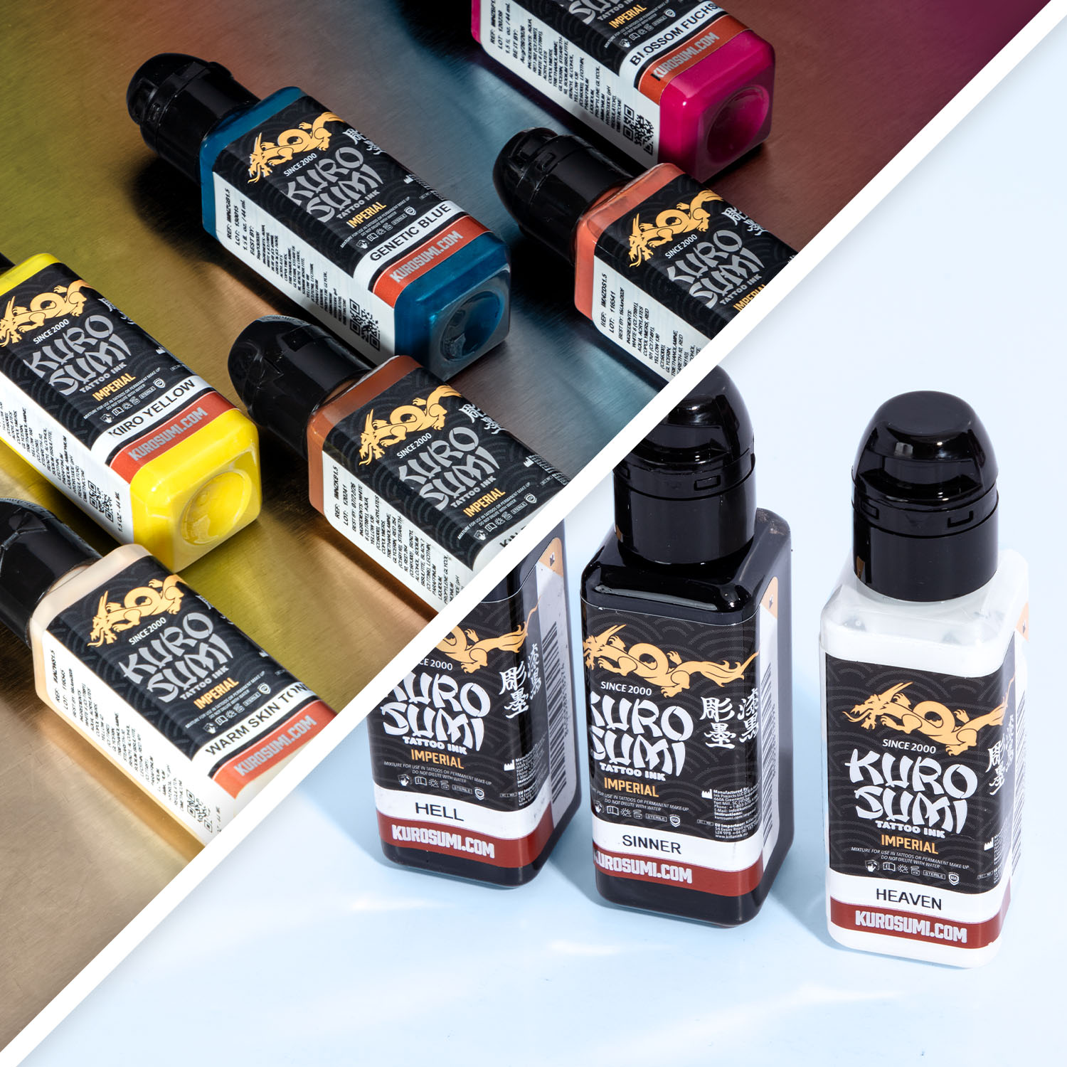 Botellas de tinta para tatuajes Kuro Sumi